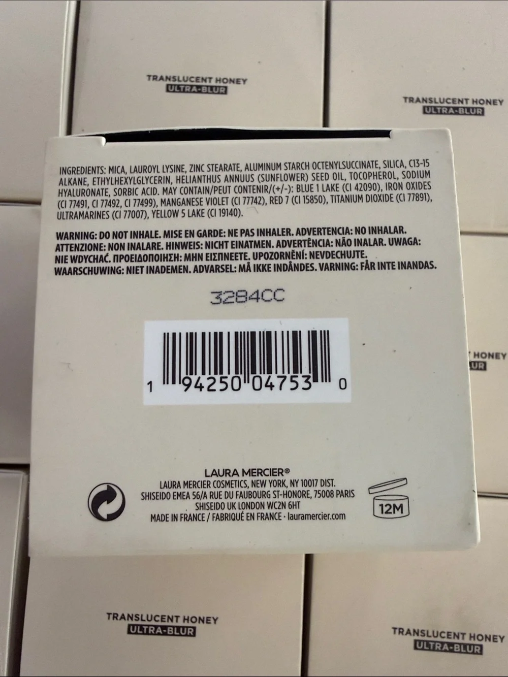 laura mercier Translucent Loose Setting Powder - White/Cream Box